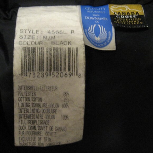 Authentic Canada Goose Expedition Down Parka Jacket, Size Medium, Black - Picture 14 of 16